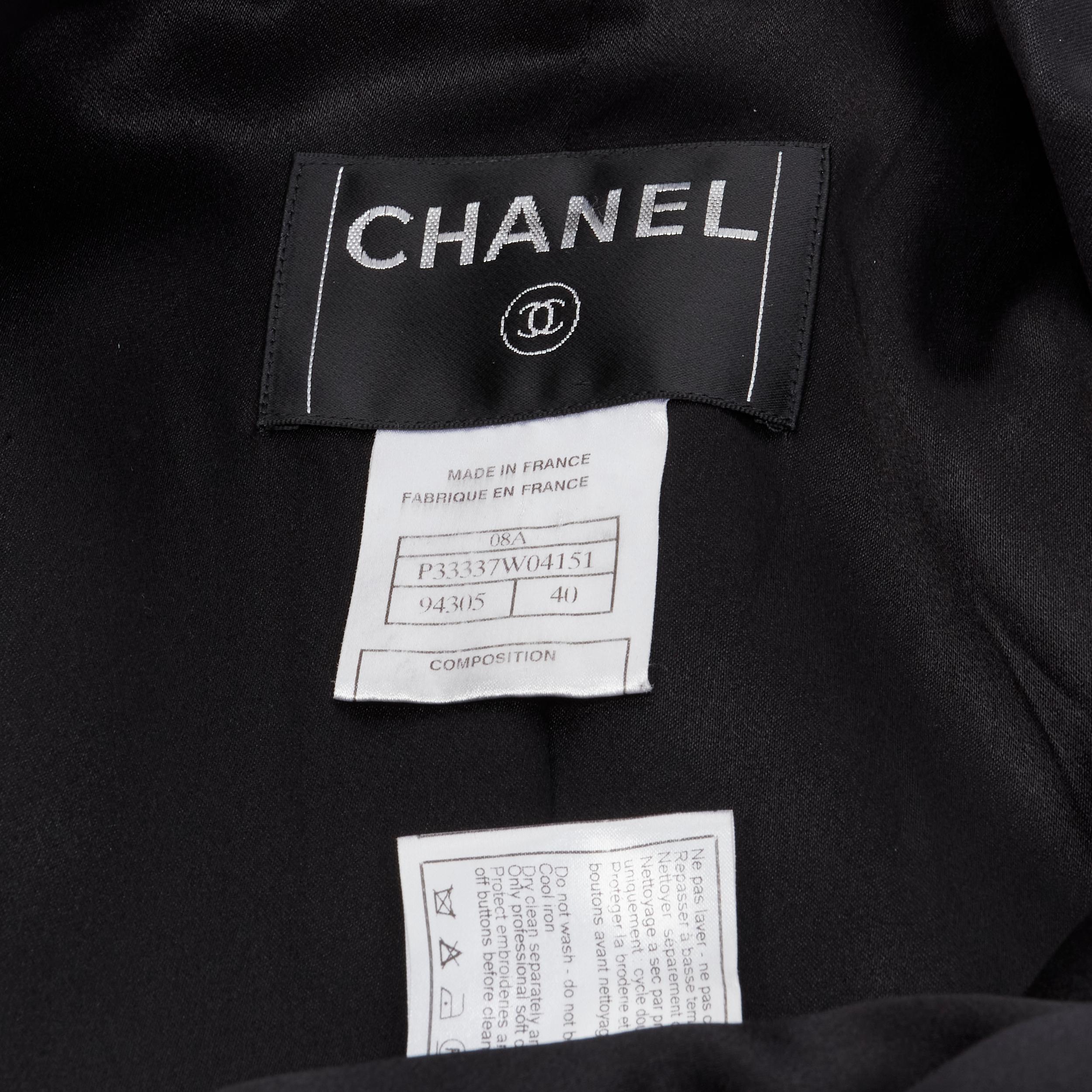 CHANEL Paris London Metier D'art Lesage Punk embellished cashmere coat FR40 For Sale 7