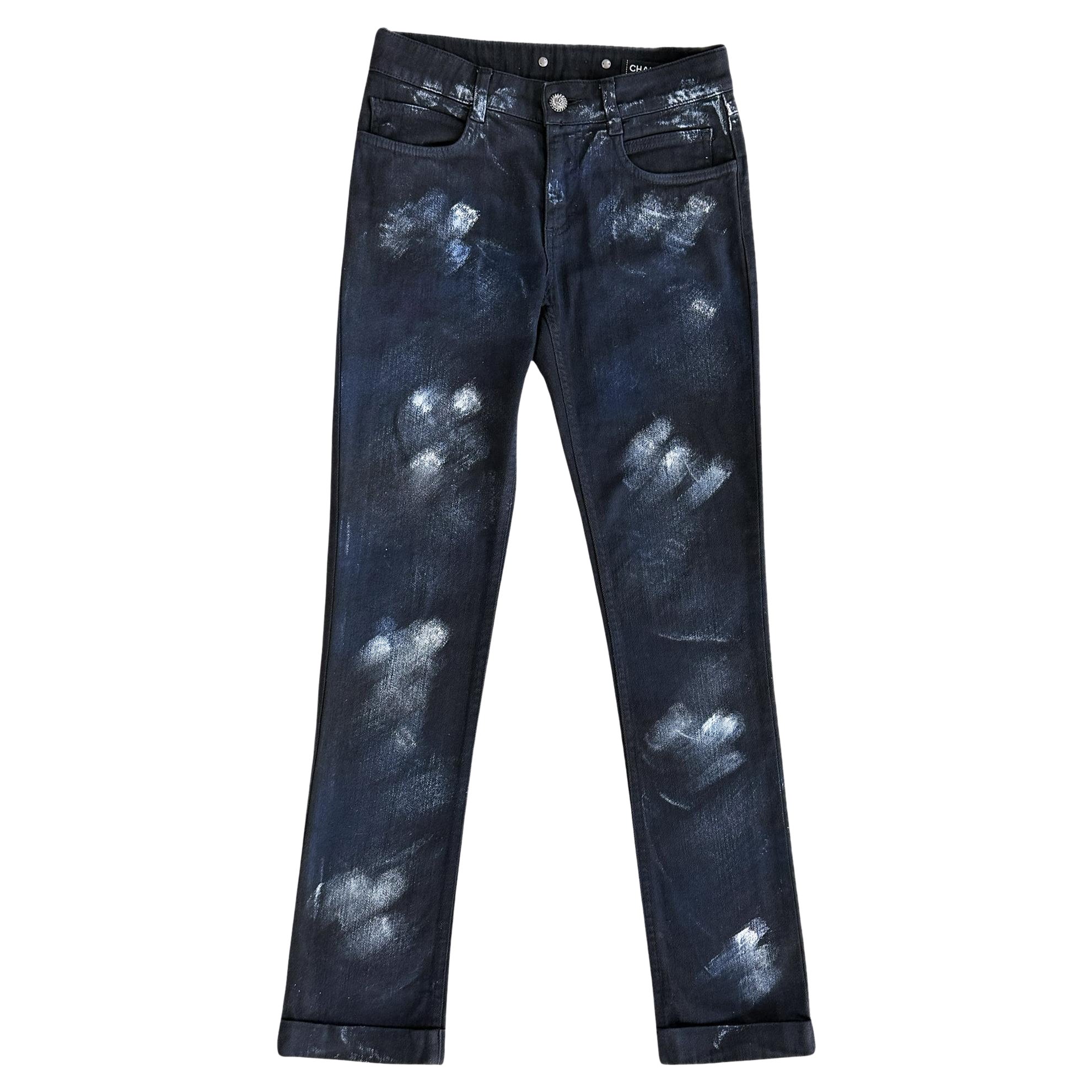 CHANEL París / Londres  Pantalón vaquero pintado Relic 36 FR en venta