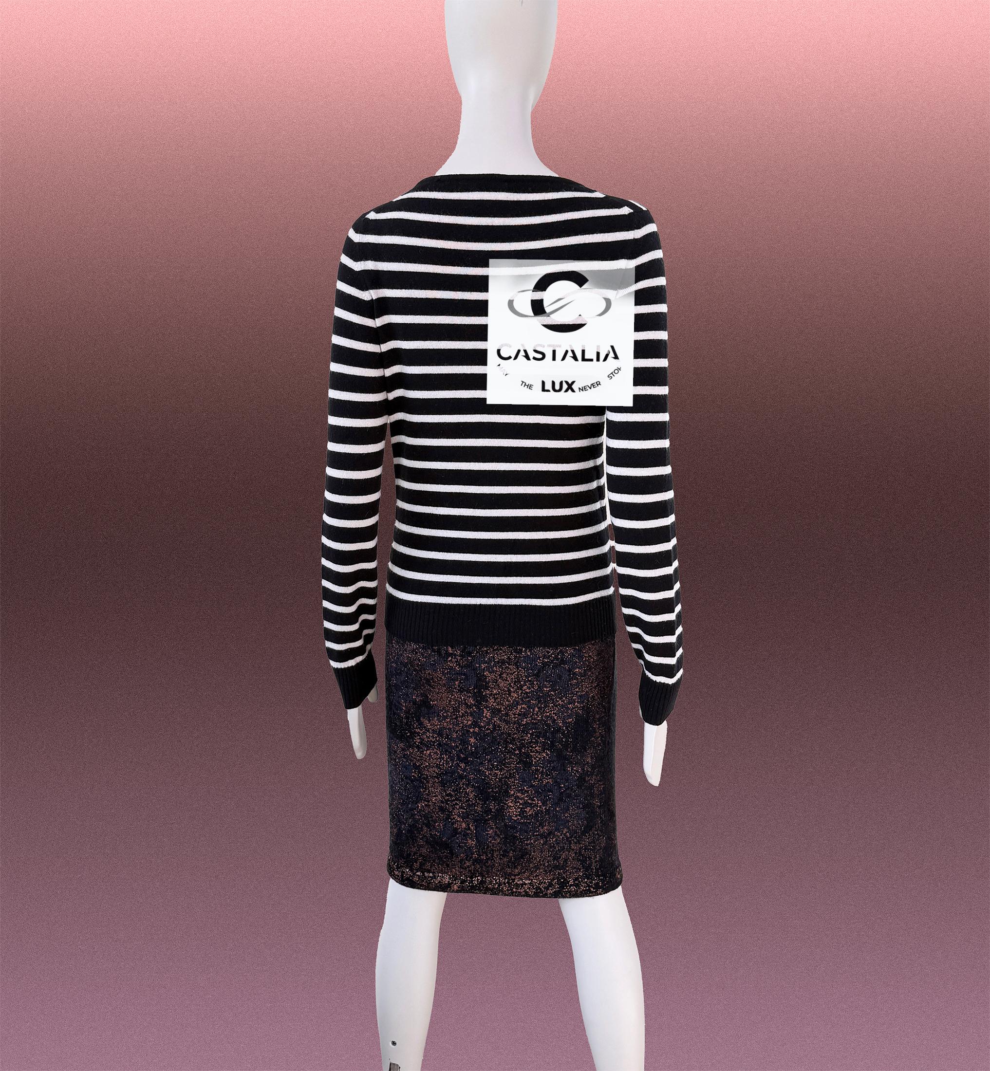 Chanel París / Londres Raro Jersey con joyas 36 FR en venta 10