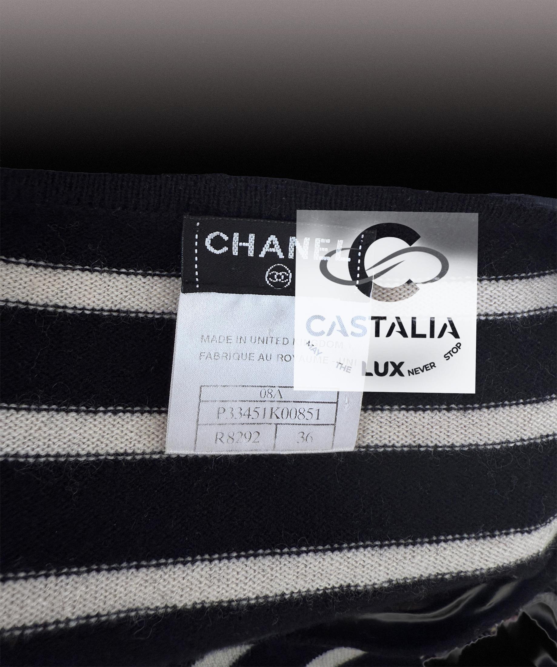 Chanel París / Londres Raro Jersey con joyas 36 FR en venta 11