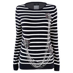 Chanel Paris / London Rare Jewel-Embellished Jumper 36 FR