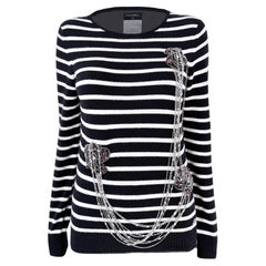 CHANEL Paris / LONDON Rare Jewell Emblished Jumper 38 FR