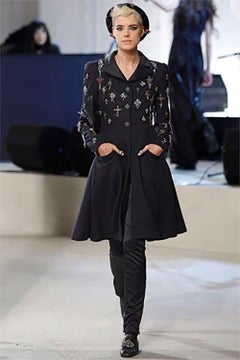 CHANEL Paris / LONDON Rare Jewel Gripoix Coat 36 FR