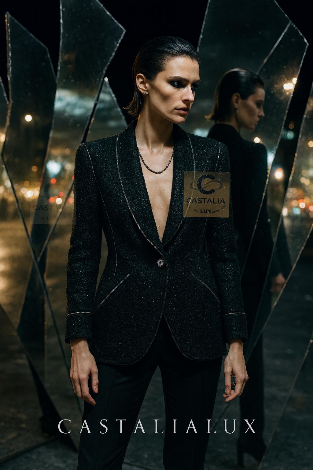CHANEL Paris / London Rebellion Icon Black Jacket 40 FR en vente 7