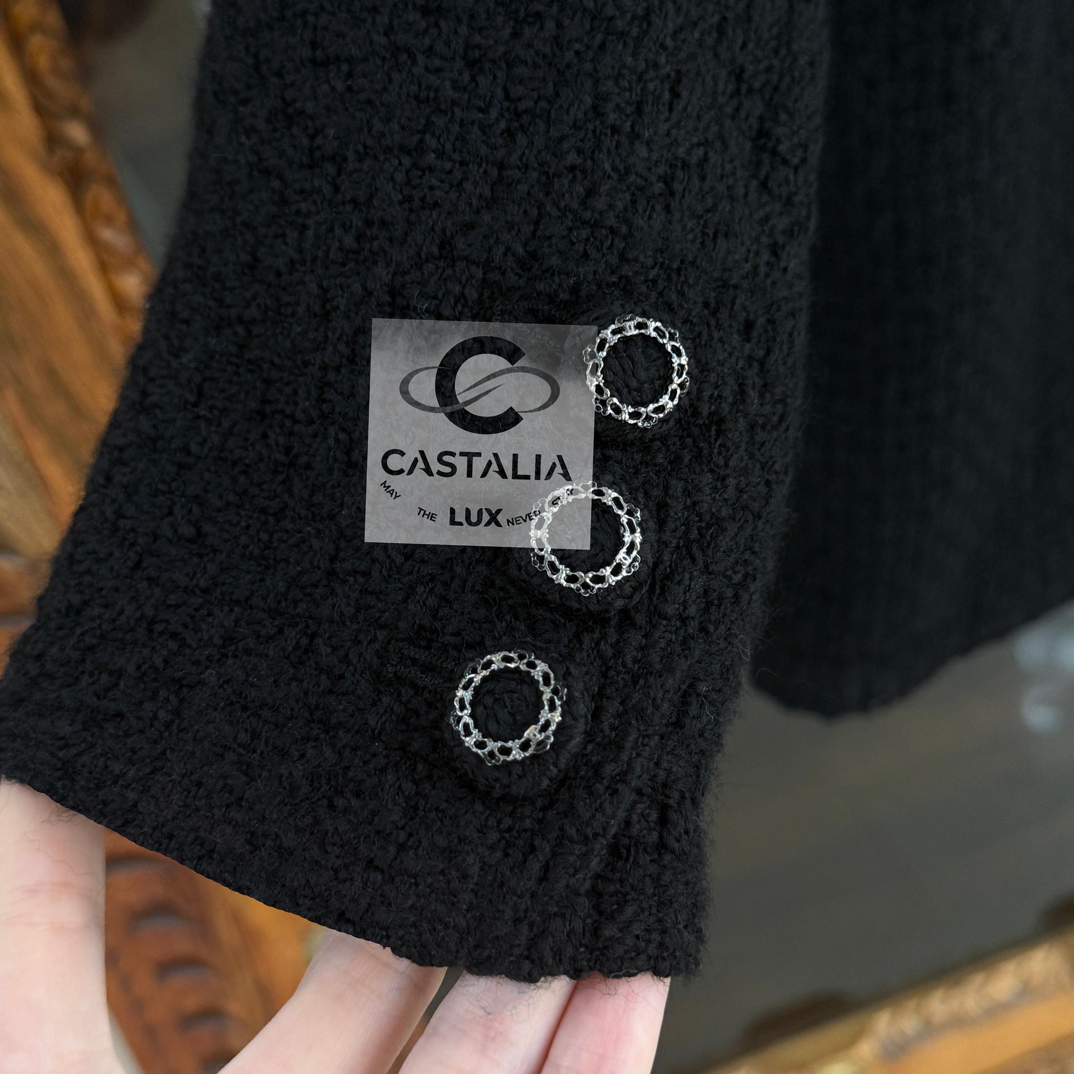 Chanel Paris / London Veste en tweed noir Timeless 40 FR 3