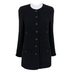 Chanel Paris / London Timeless Black Tweed Jacket 40 FR
