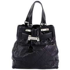 Chanel Paris-Londres Door Latch Tote Quilted Leather Large