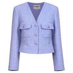 Chanel Paris / MANCHESTER 2024 / 2025 Giacca in tweed lavanda shimmer 36 FR