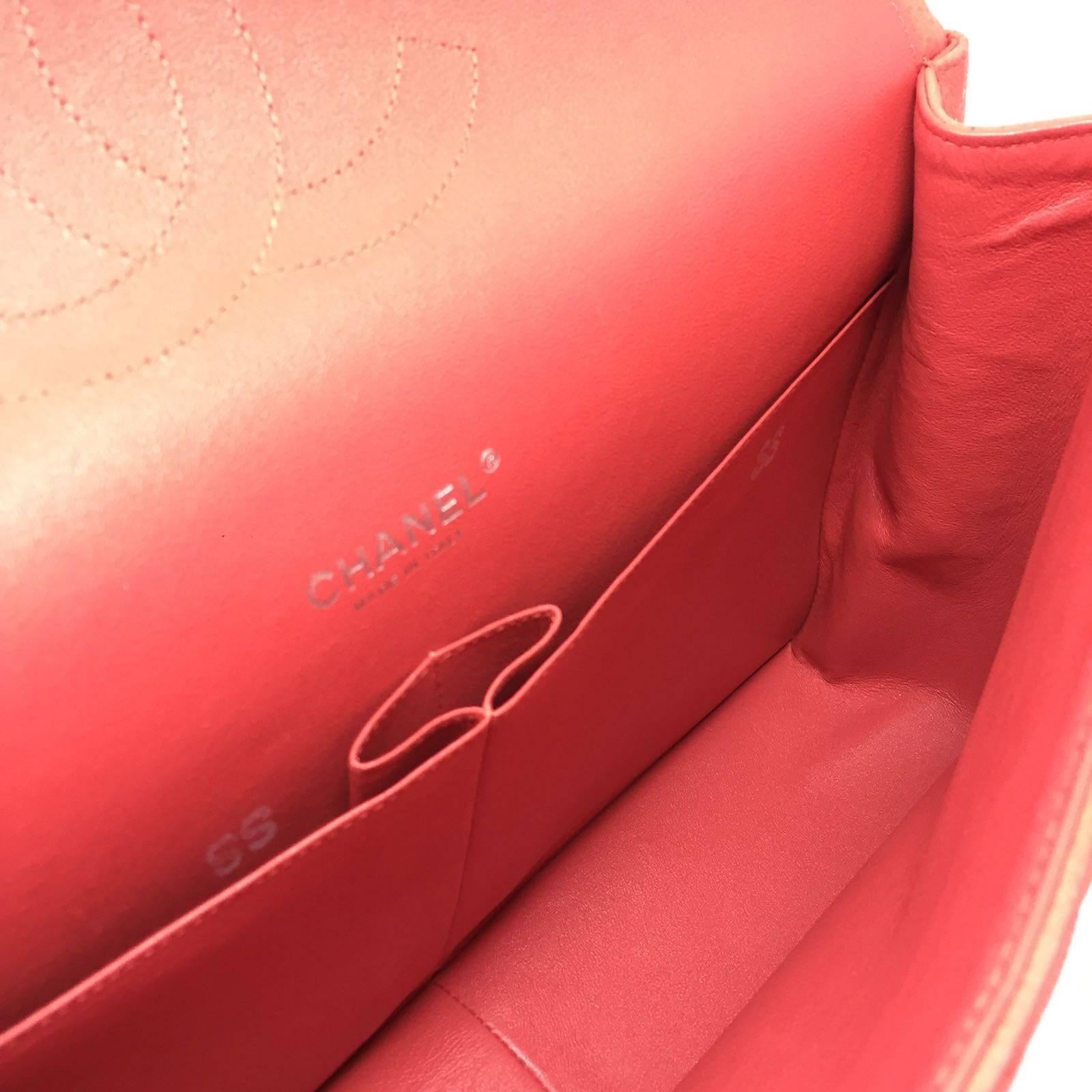 Chanel Paris Coral Caviar Matte Leather Maxi Jumbo Timeless Bag, 2015 12