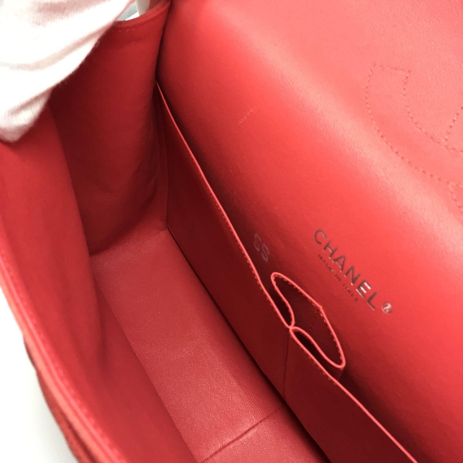 Chanel Paris Coral Caviar Matte Leather Maxi Jumbo Timeless Bag, 2015 13