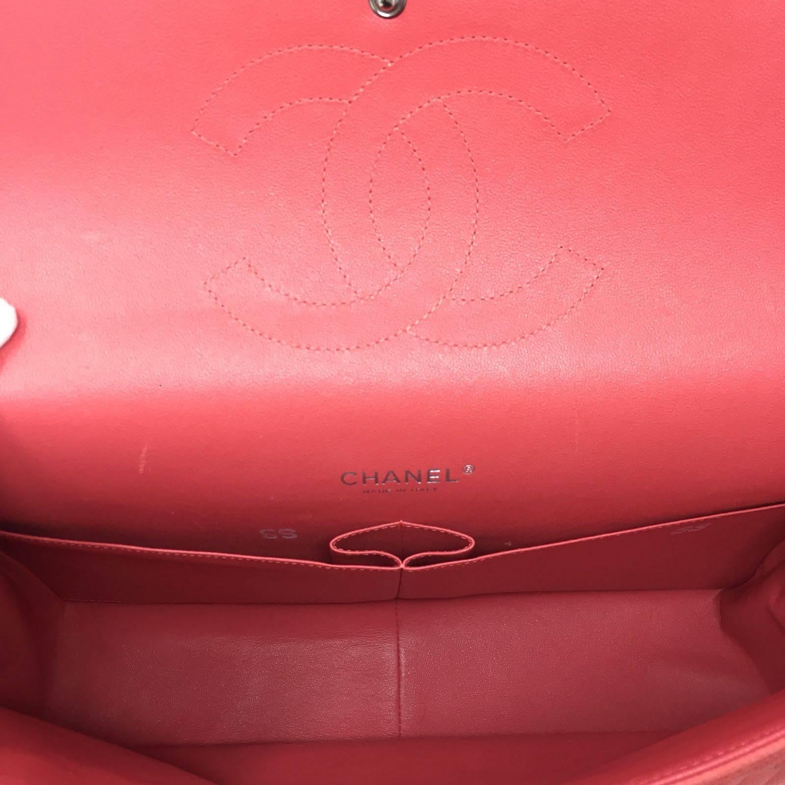 Chanel Paris Coral Caviar Matte Leather Maxi Jumbo Timeless Bag, 2015 14