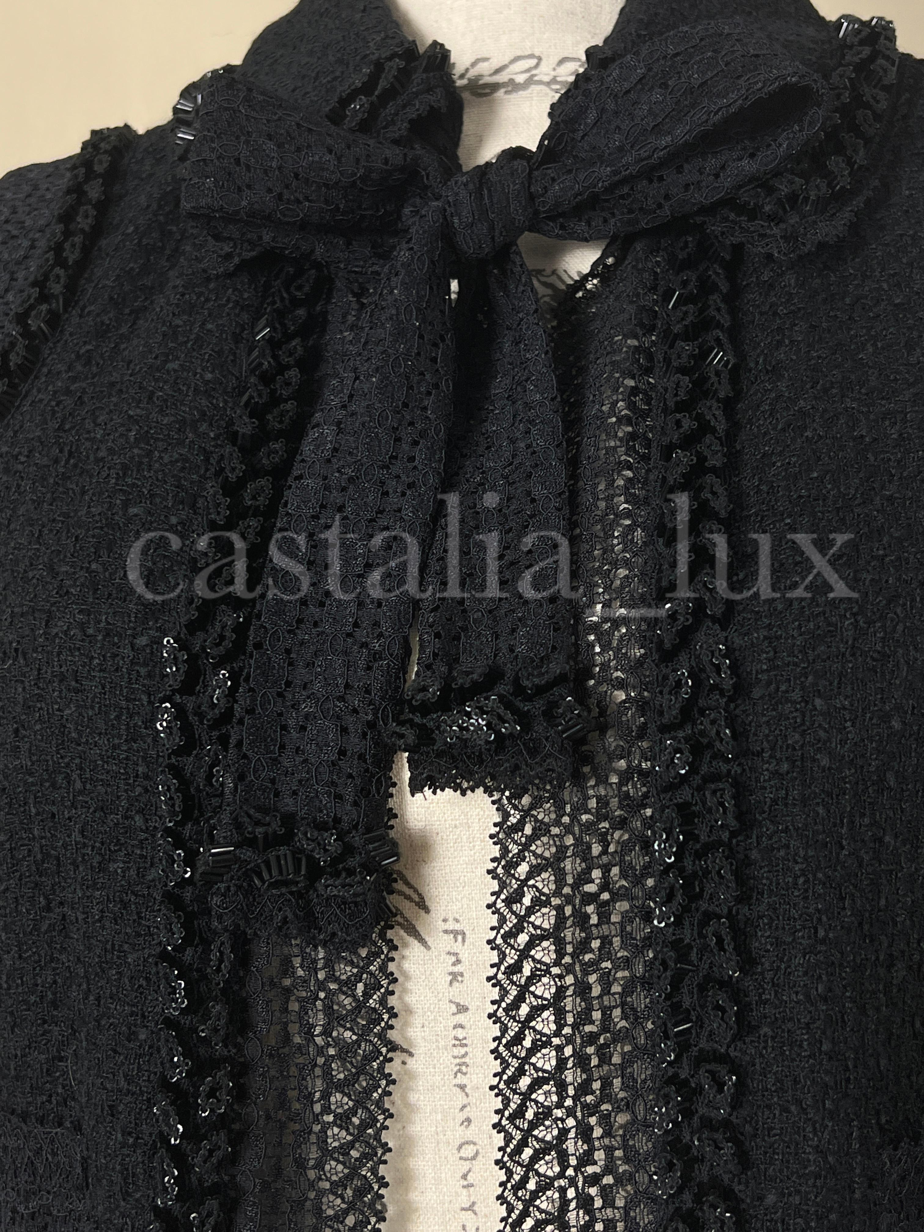 Chanel Paris / Miami CC Heart Buttons Black Tweed Jacket 5