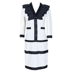 CHANEL Paris / MIAMI Iconic CC Hearts Buttons Tweed Dress 36 FR