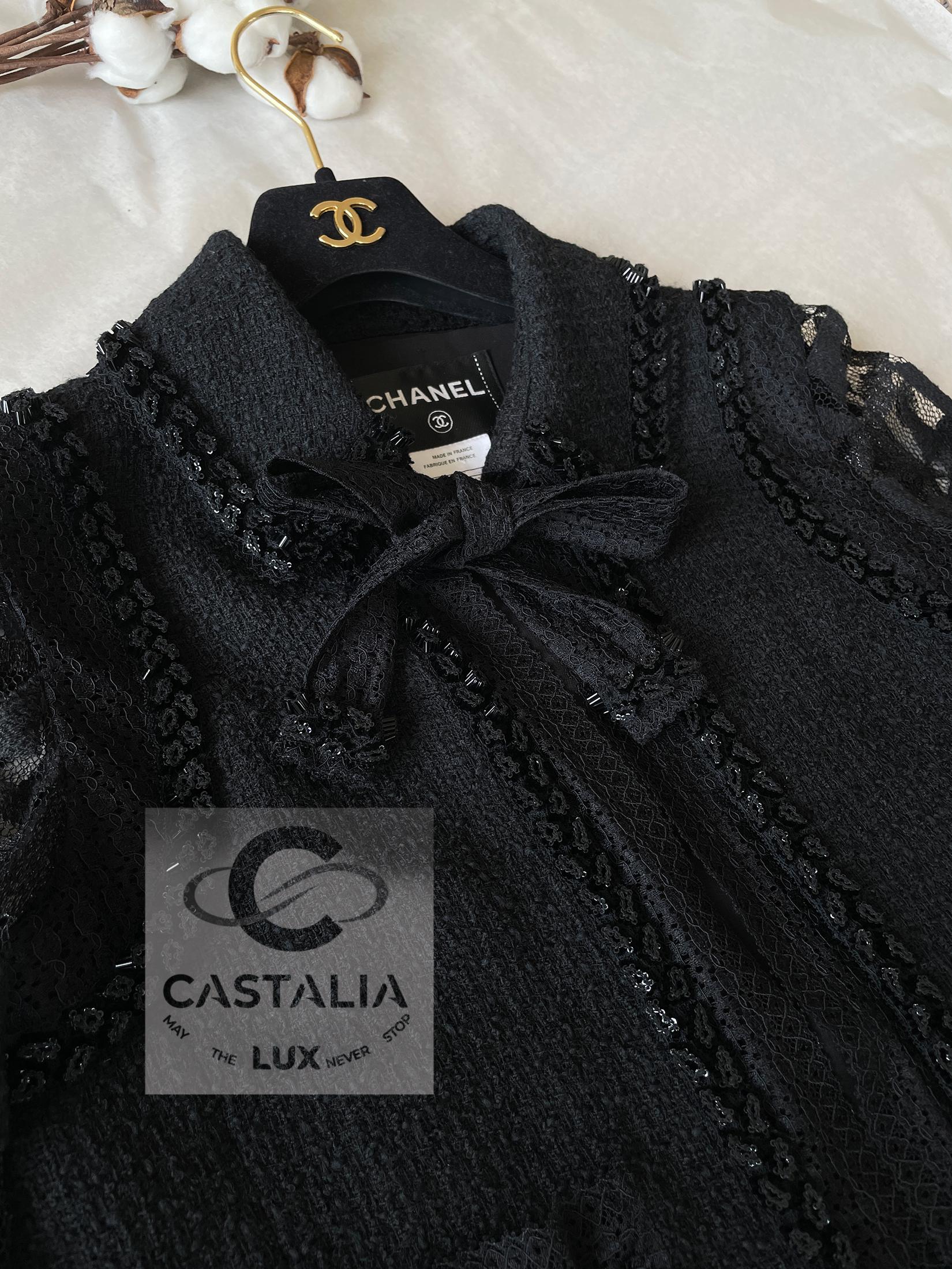 Chanel Paris / Miami Jewel Embellished Black Jacket 40 FR For Sale 6