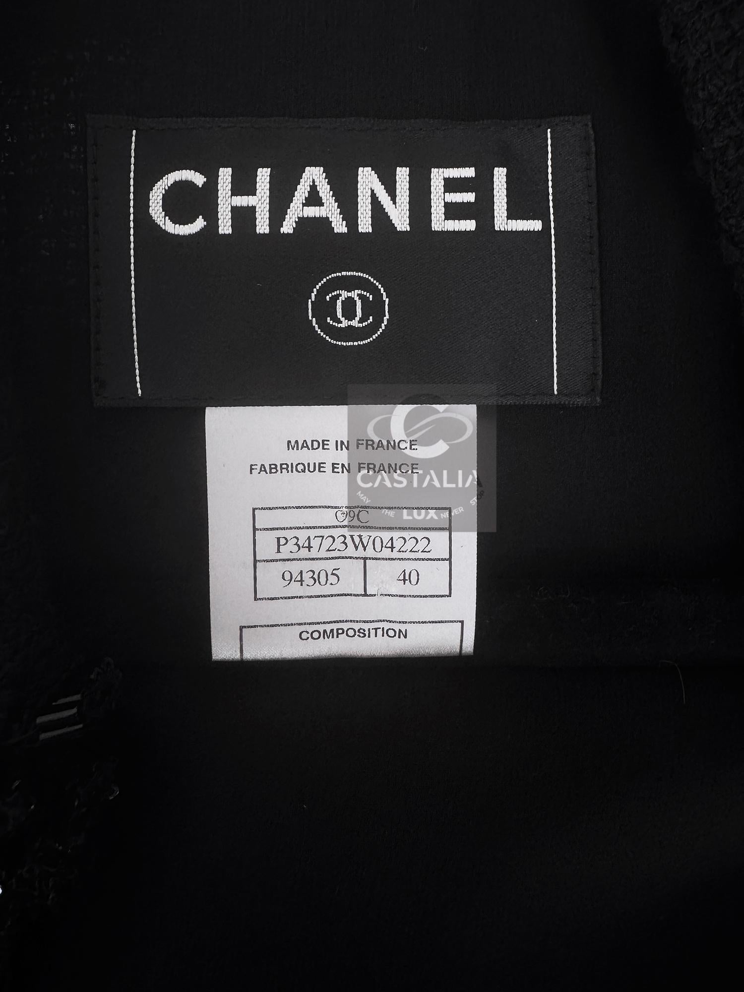 Chanel Paris / Miami Jewel Embellished Black Jacket 40 FR For Sale 11