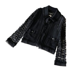 CHANEL Paris / Miami Jewel Embellished Black Jacket 40 FR