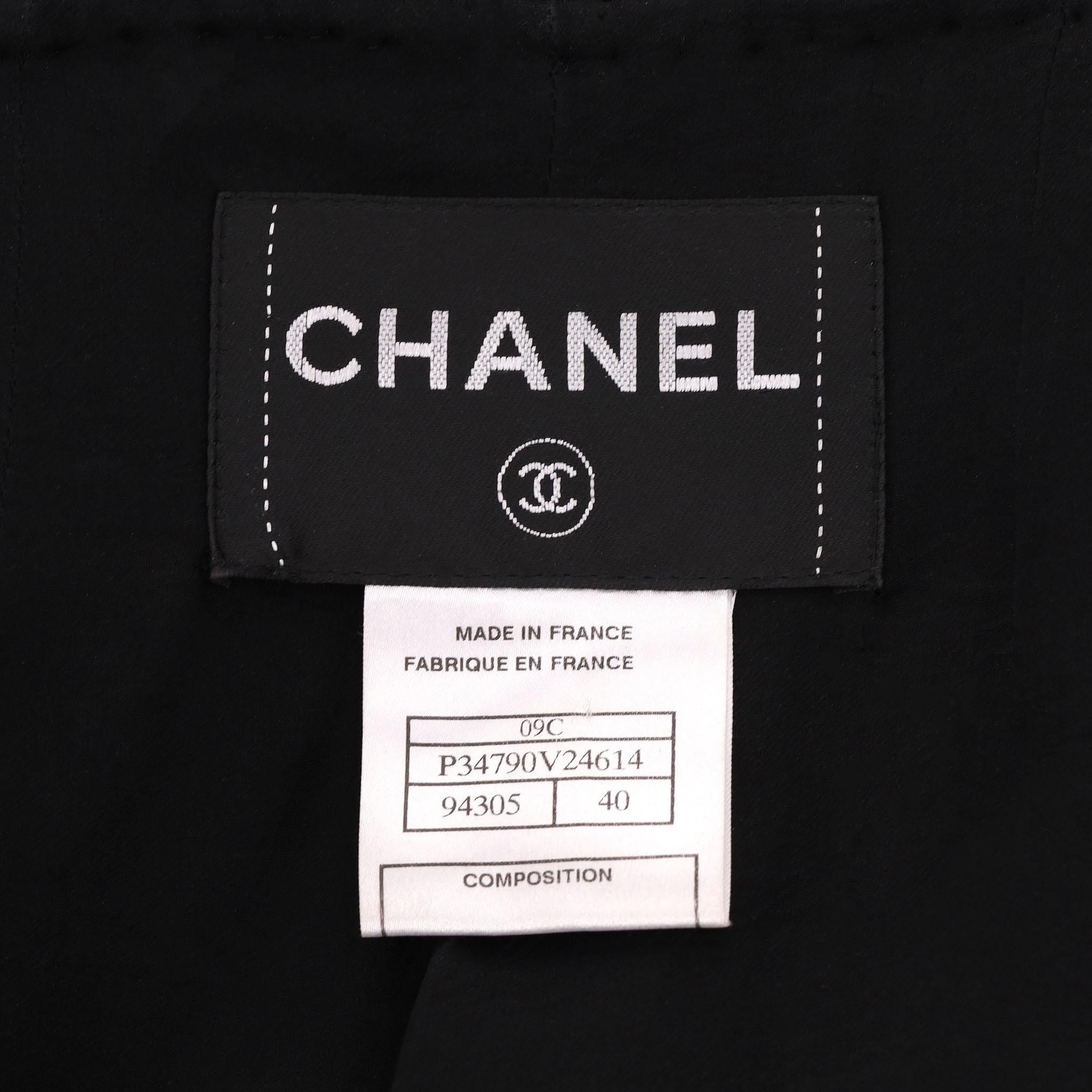 Chaqueta de tweed de lana Chanel Paris Miami con corazones con el logotipo 