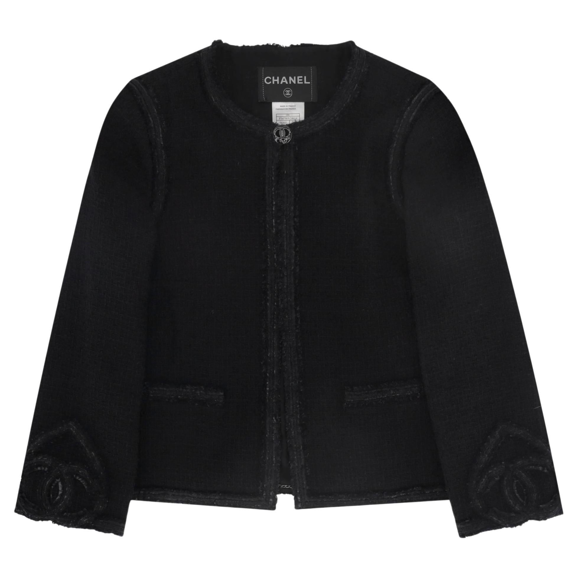 Chaqueta de tweed de lana Chanel Paris Miami con corazones con el logotipo "CC en venta