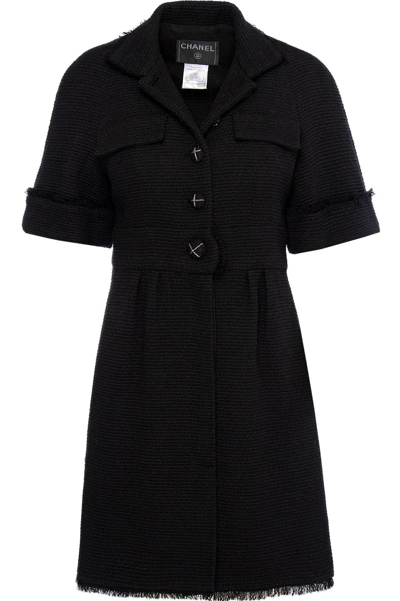 Chanel Paris / Monaco CC Buttons Black Silk Tweed Jacket In Excellent Condition For Sale In Dubai, AE