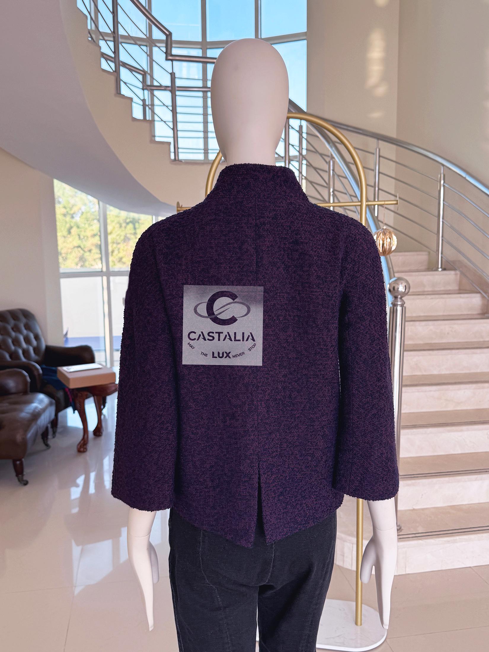 Chanel Paris / Monaco CC Buttons Boucle Tweed Jacket 34 FR For Sale 5