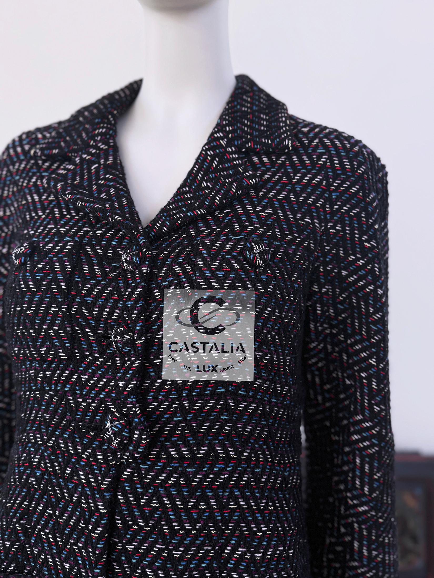 Chanel Paris / Monaco CC Buttons Lesage Tweed Jacket 34 FR 5