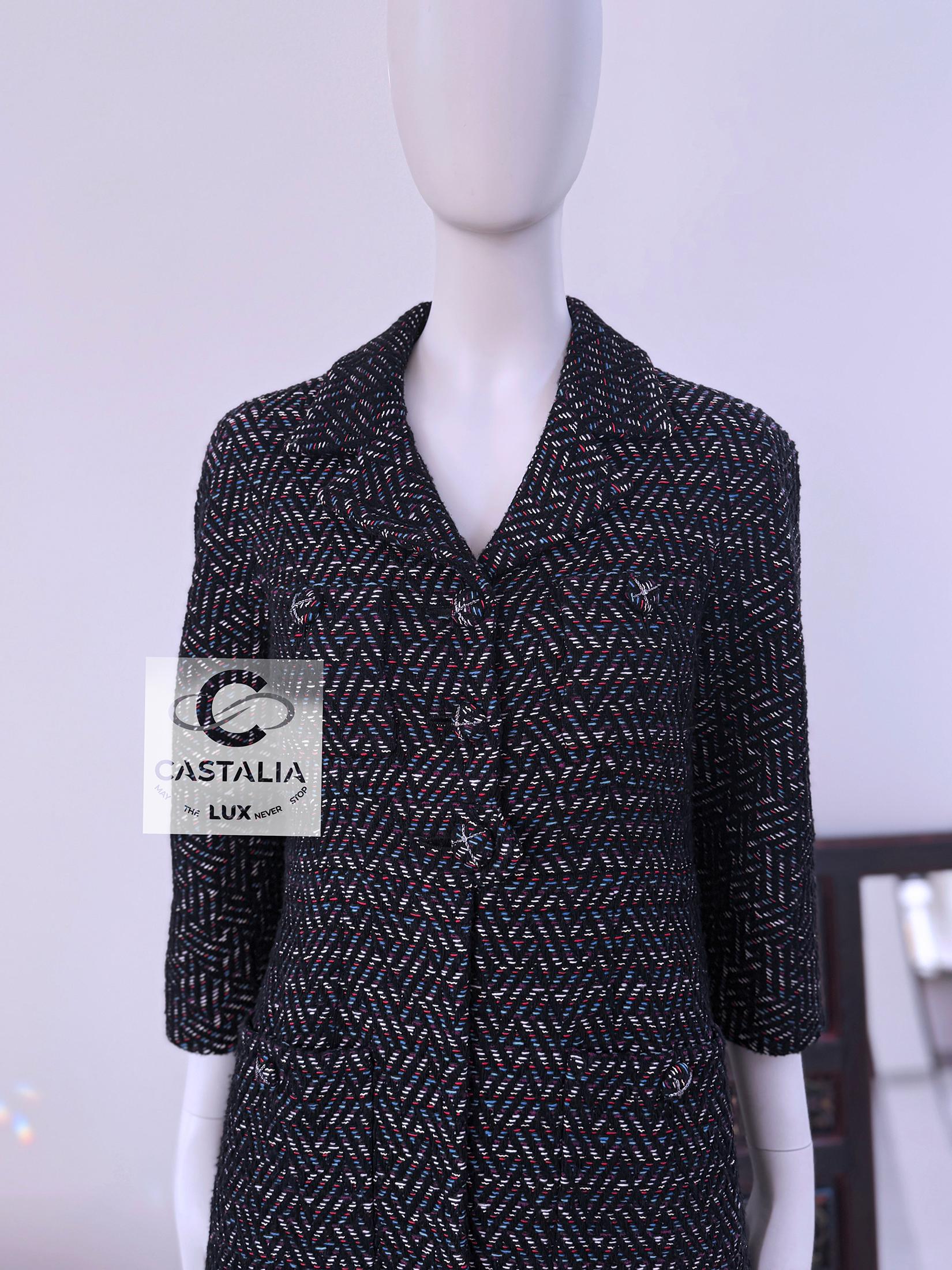 Chanel Paris / Monaco CC Buttons Lesage Tweed Jacket 34 FR In Excellent Condition In Dubai, AE