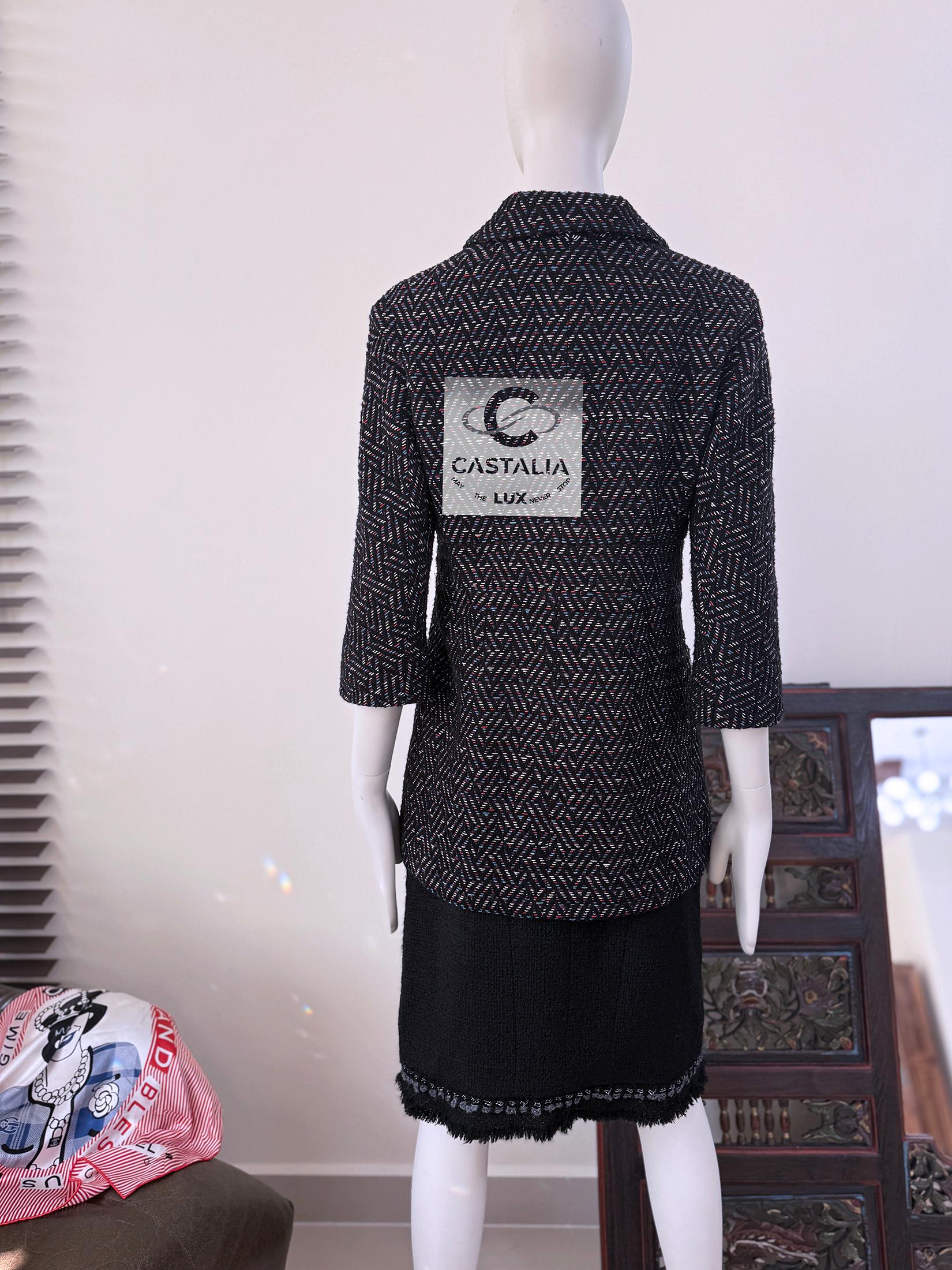 Chanel Paris / Monaco CC Buttons Lesage Tweed Jacket 34 FR 3