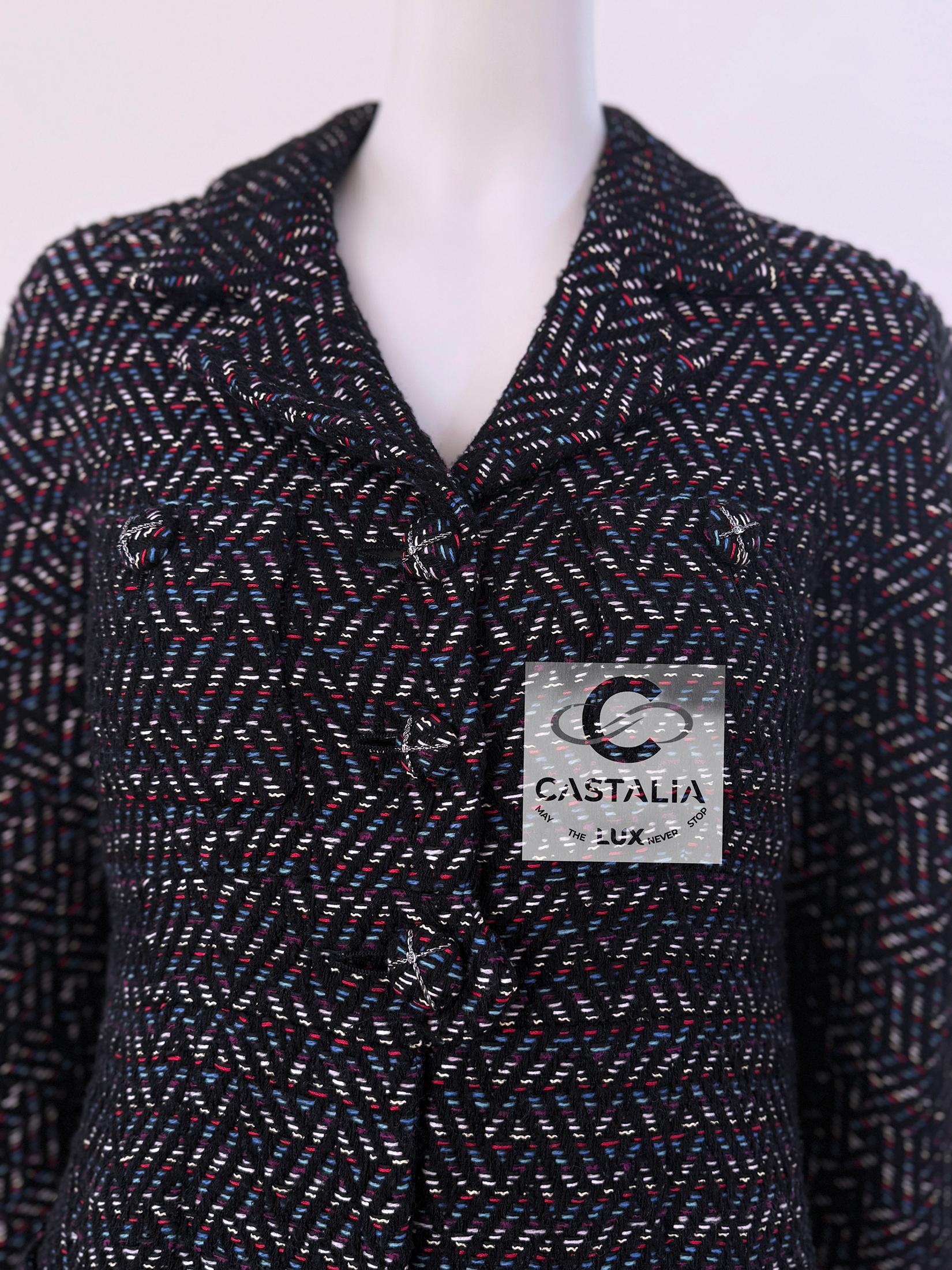 Chanel Paris / Monaco CC Buttons Lesage Tweed Jacket 34 FR in vendita 4