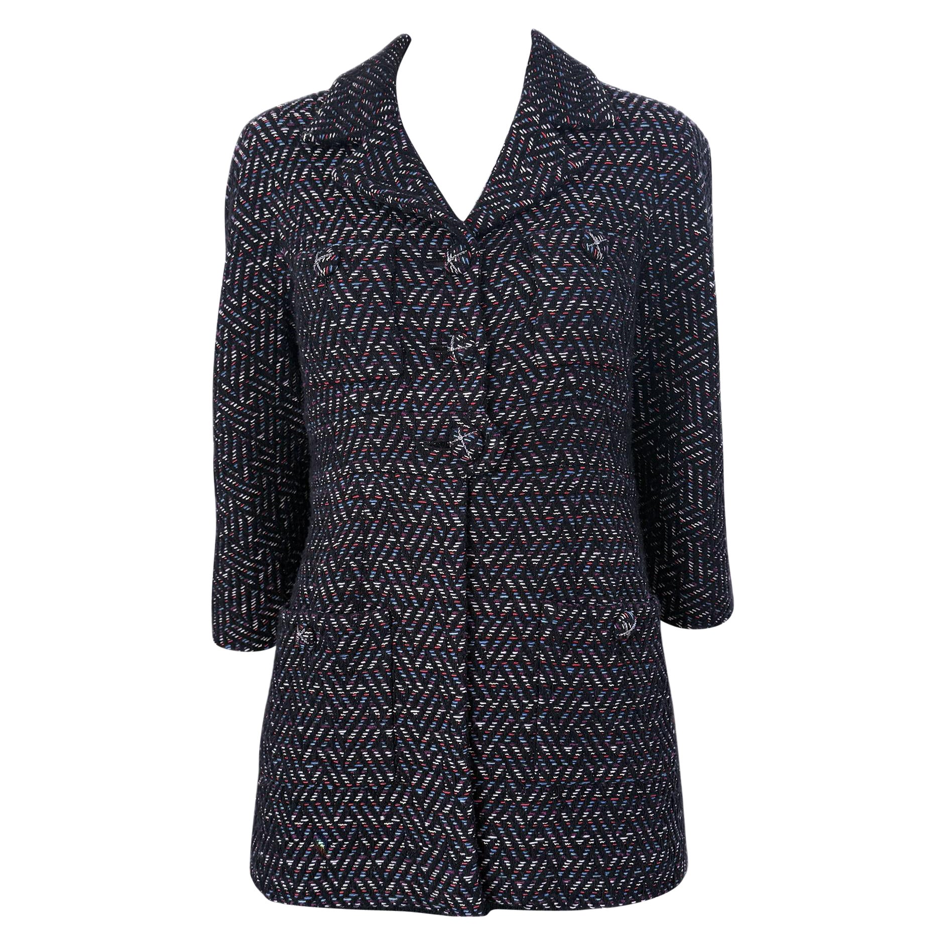 Chanel Paris / Monaco CC Buttons Lesage Tweed Jacket 34 FR