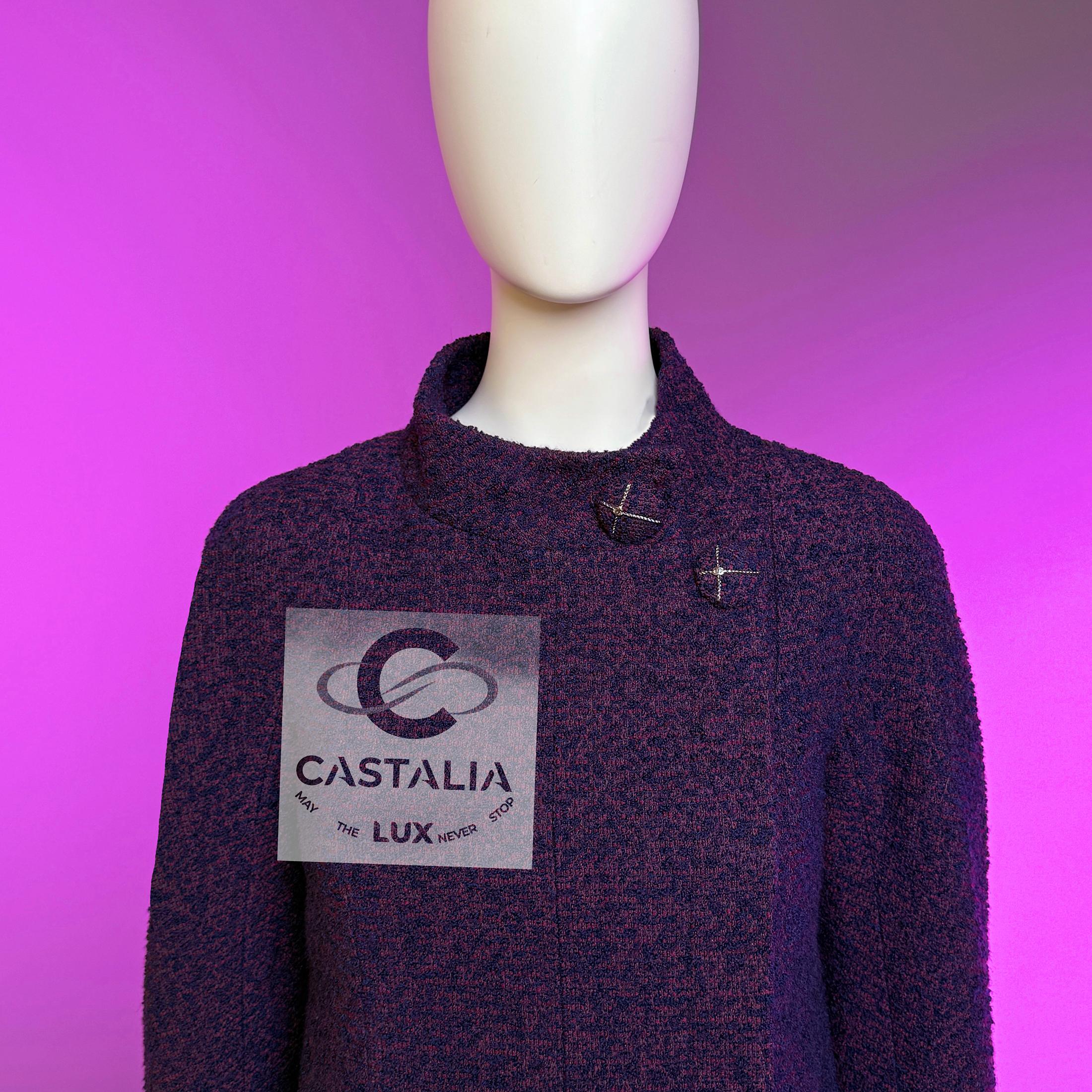 da uomo o donna Chanel Paris / Monaco Giacca in tweed ametista profonda 34 FR in vendita