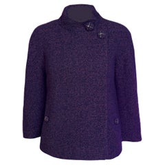 Chanel Paris / Monaco Deep Amethyst Tweed Jacket 34 FR