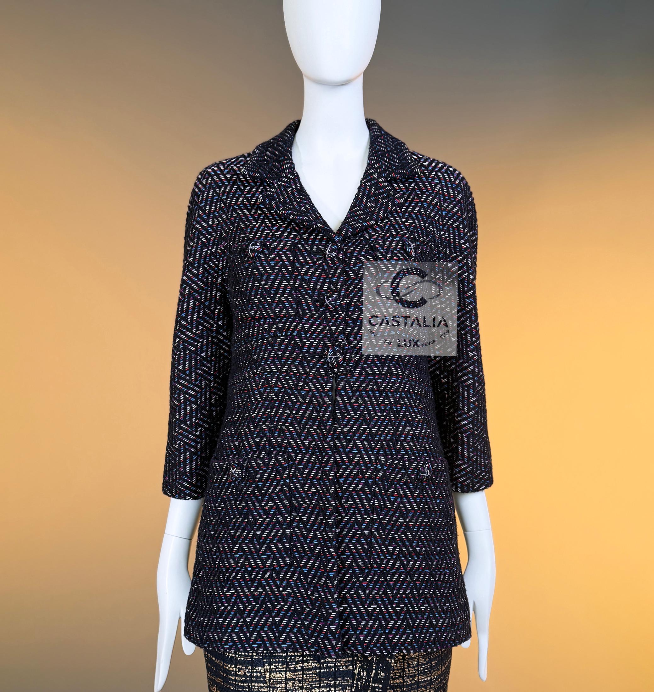 CHANEL Paris / Monte Carlo Collection Lesage Tweed Jacke 34 FR im Angebot 9
