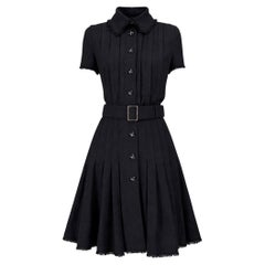 CHANEL Paris / MONTE-CARLO Iconic Black Tweed Dress 38 FR