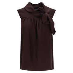 Chanel Paris-Montecarlo Vintage 
CC
 Detail Tie Neck Silk Top