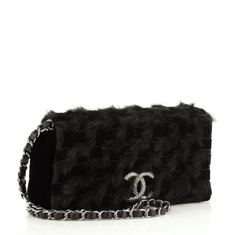 Chanel Paris-Moscow Chain Clutch Woven Velvet and Calf Hair at 1stDibs