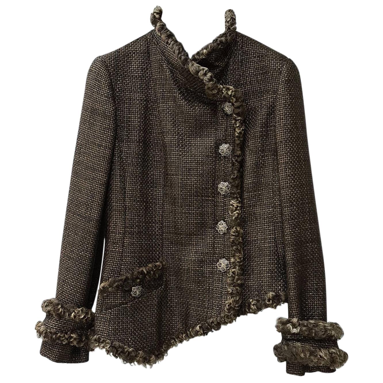 Tweed suit jacket Chanel Ecru size 34 FR in Tweed - 28483871