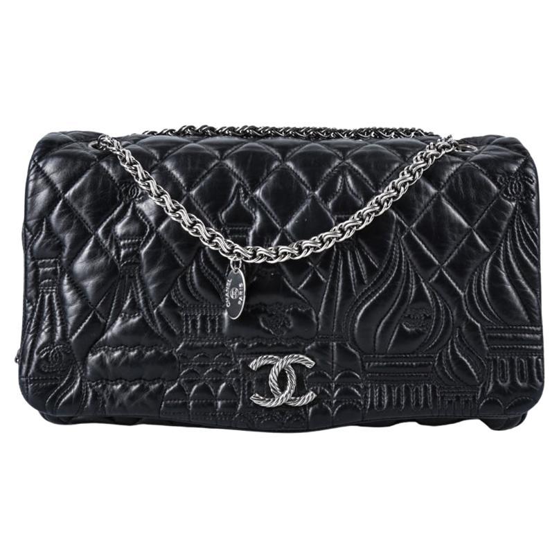 Chanel Paris-Rome Large Trapezio Flap Bag - Neutrals Shoulder Bags, Handbags  - CHA946275