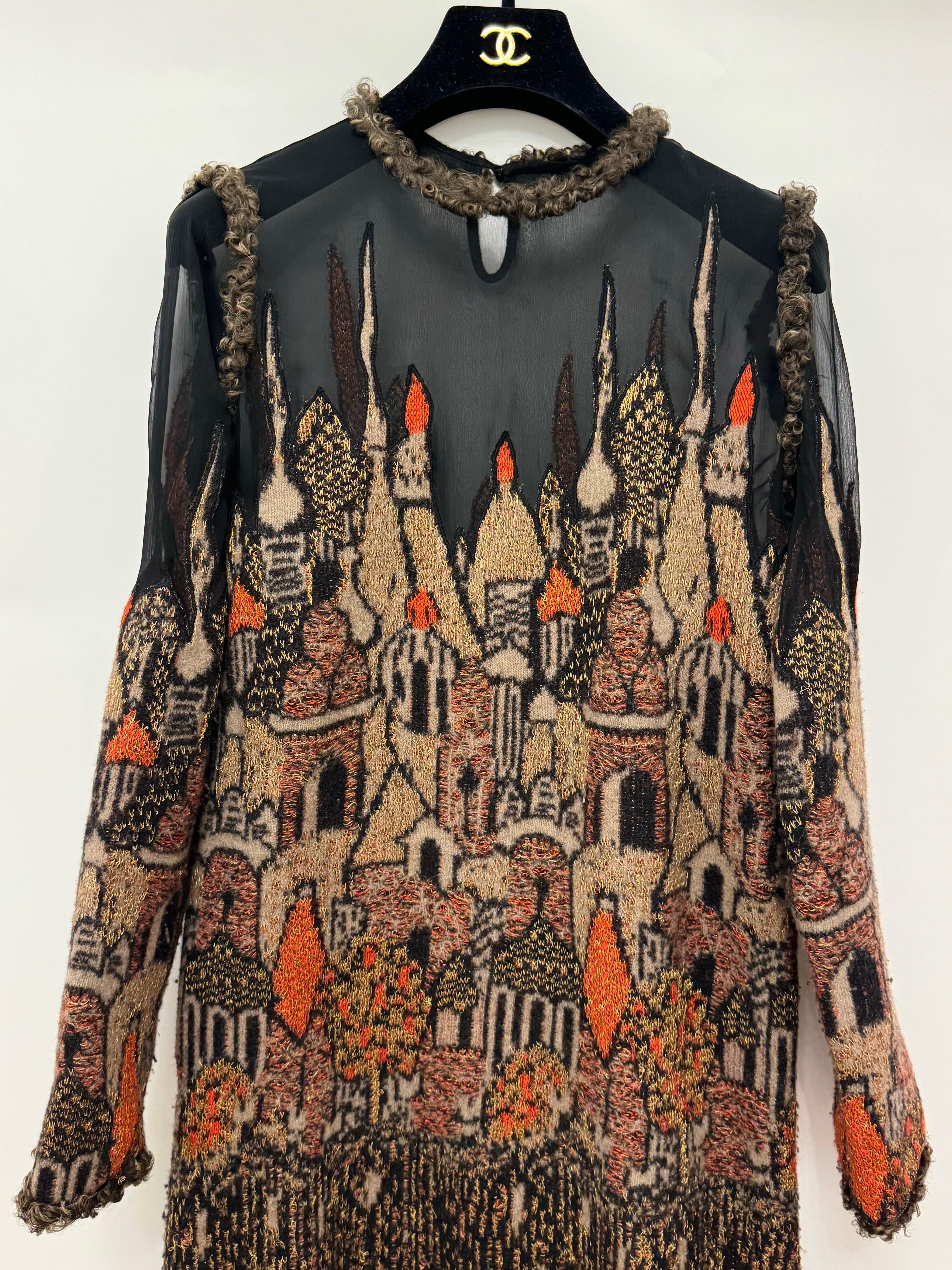 Chanel Paris Moskau Pre Fall 2009 Laufsteg Skyline Kleid von Karl Lagerfeld im Angebot 5