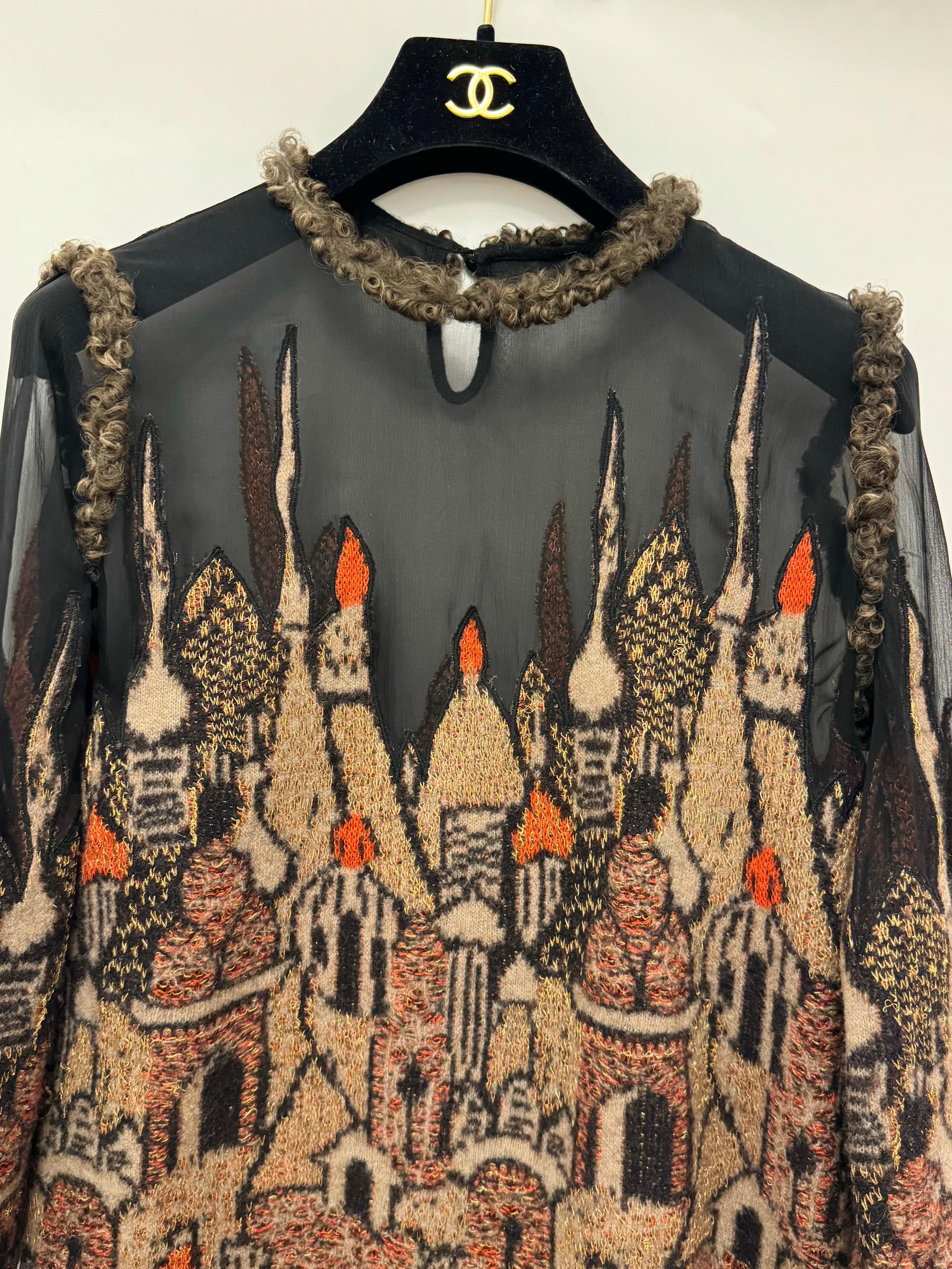 Chanel Paris Moskau Pre Fall 2009 Laufsteg Skyline Kleid von Karl Lagerfeld im Angebot 8