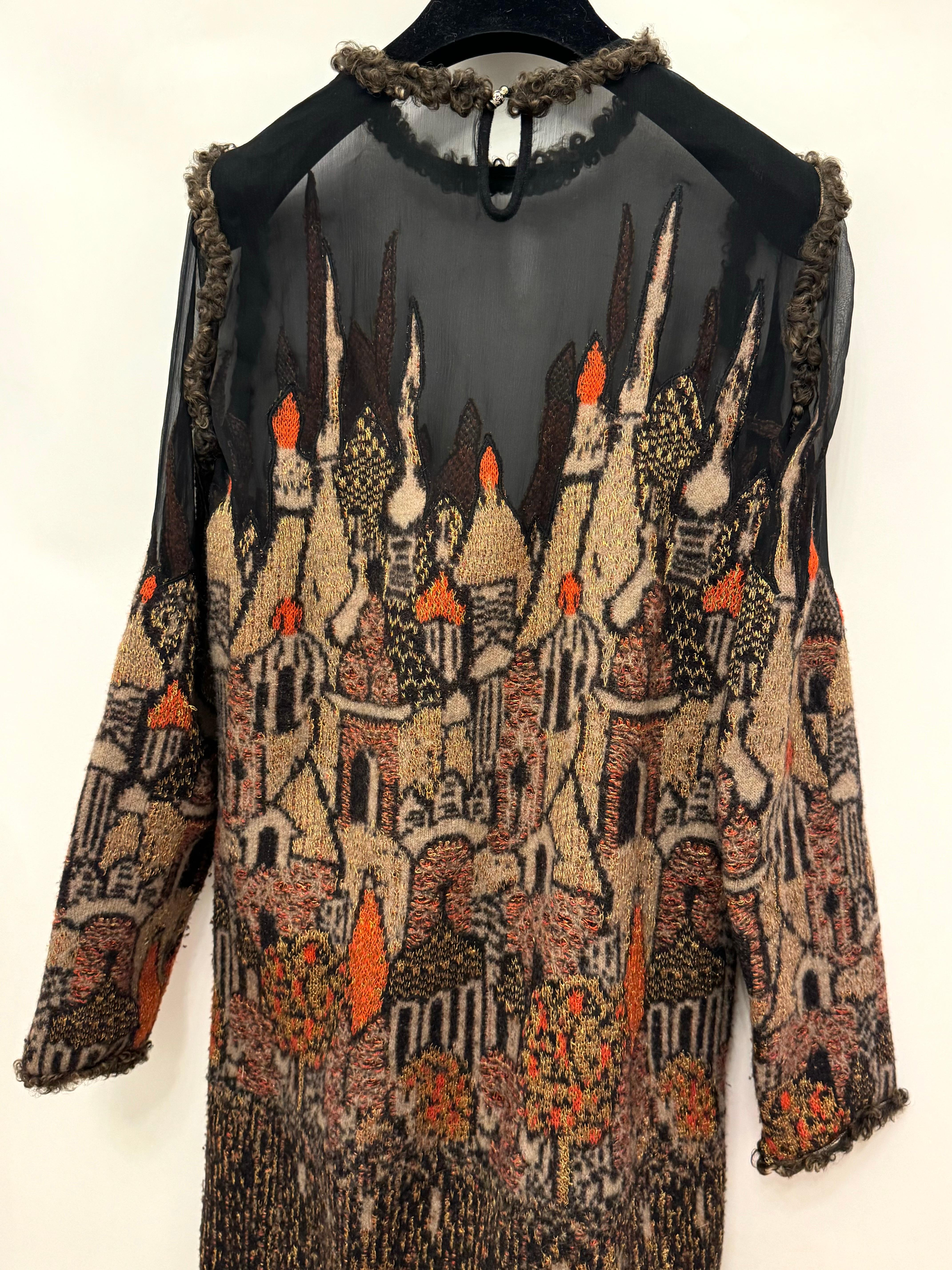 Chanel Paris Moskau Pre Fall 2009 Laufsteg Skyline Kleid von Karl Lagerfeld im Angebot 14