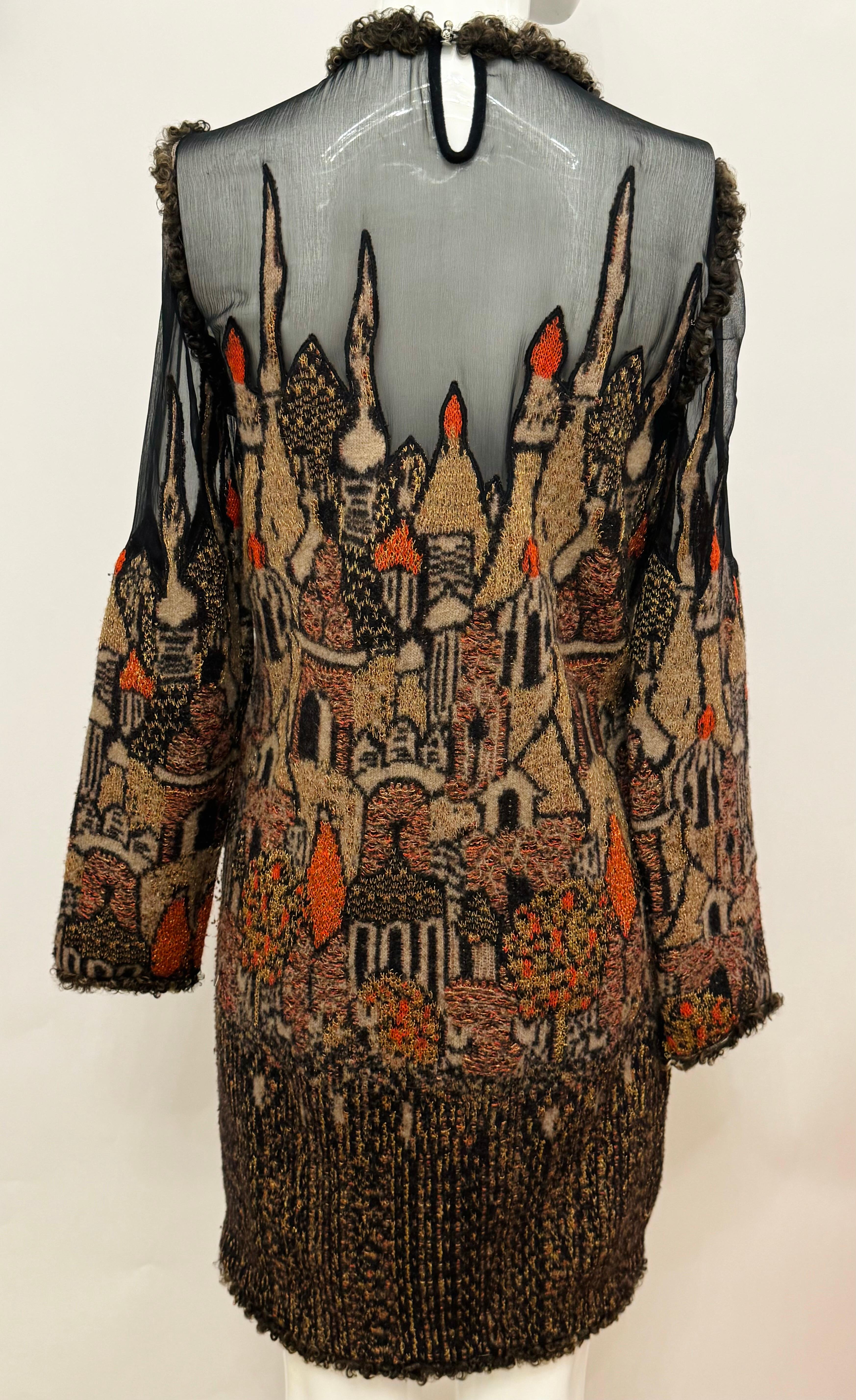 Chanel Paris Moskau Pre Fall 2009 Laufsteg Skyline Kleid von Karl Lagerfeld (Braun) im Angebot