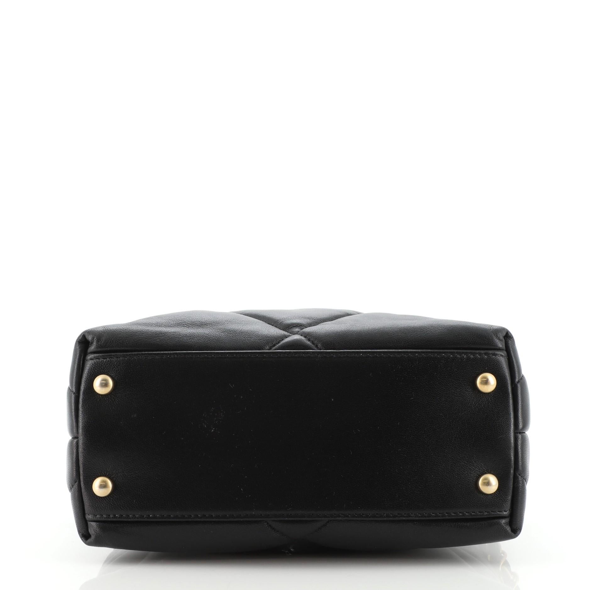 Chanel Paris-New York Bowlingtasche aus gestepptem Lammfell Mini für Damen oder Herren