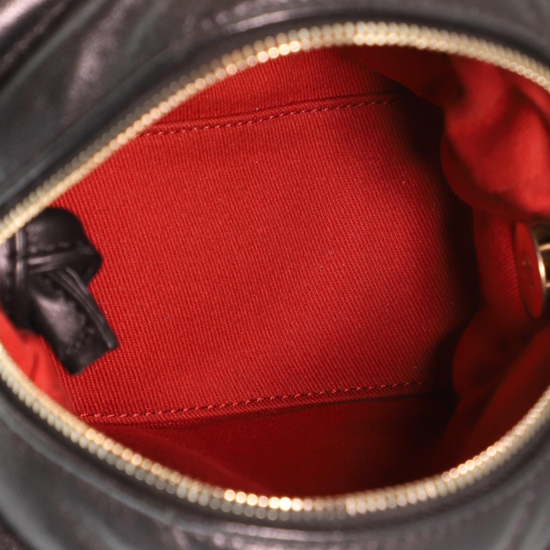 Chanel Paris-New York Bowlingtasche aus gestepptem Lammfell Mini 1