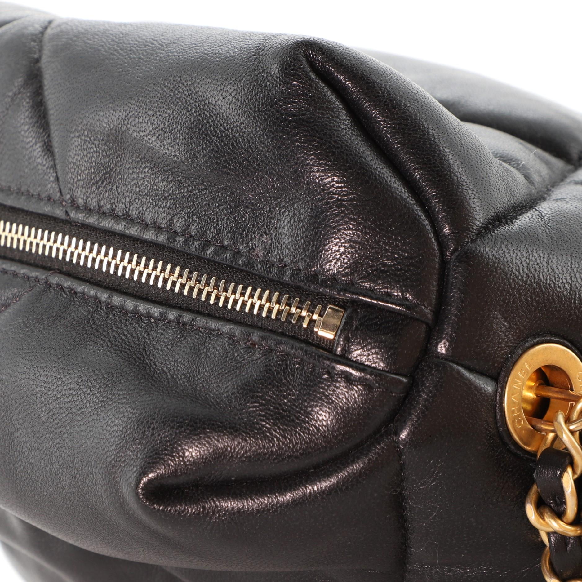 Chanel Paris-New York Bowlingtasche aus gestepptem Lammfell Mini 2