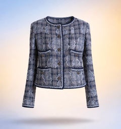 CHANEL Paris / New-York Collectors Tweed Jacket with Camellias 38 FR