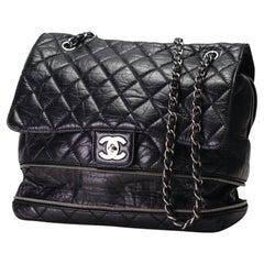 Borsa Chanel Paris New York PNY Jumbo Expandable Maxi Flap in pelle di vitello