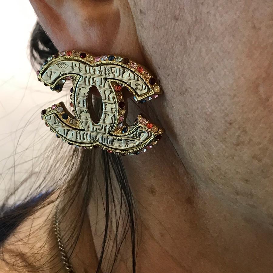 chanel paris earrings