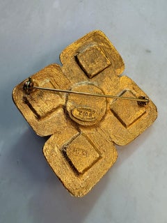 Chanel Paris Red Glass and Faux Pearl Brooch Collection 23