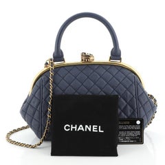 Chanel Paris-Rome Colosseum Lock Frame Bowling Bag Quilted Calfskin Small
