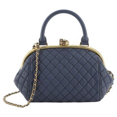 Chanel Paris-Rome Colosseum Lock Frame Bowling Bag Quilted Calfskin Small